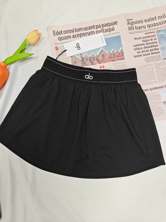 ALO Yoga Dresses & Skirts - ALO Yoga Match Point Tennis Skirt Black NWT🧡😊Summer versatile short skirt